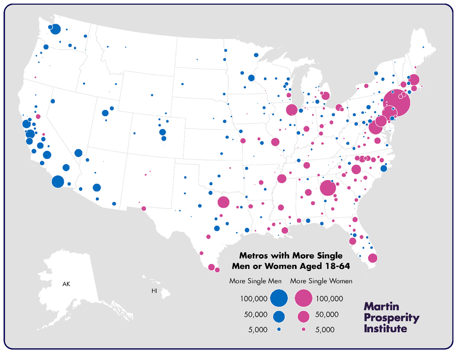 Where There Are More Single Men Than Women CityLab