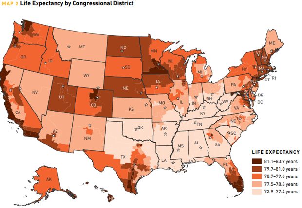 san francisco life expectancy