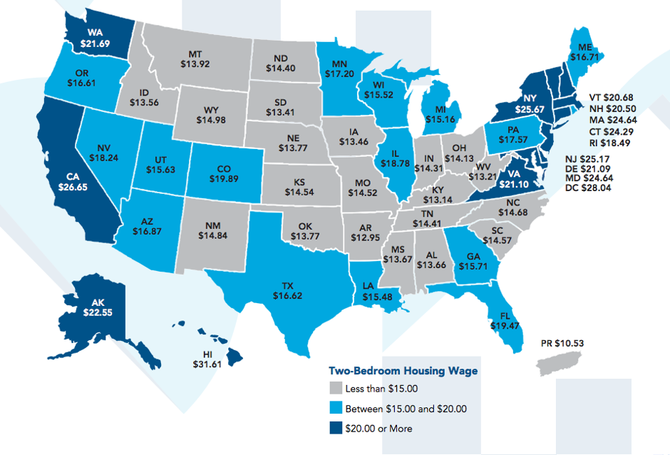 A New Study Maps How Much You Need to Rent a 2Bedroom Apartment