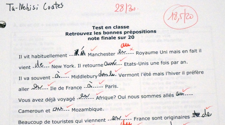 My childhood essay in french
