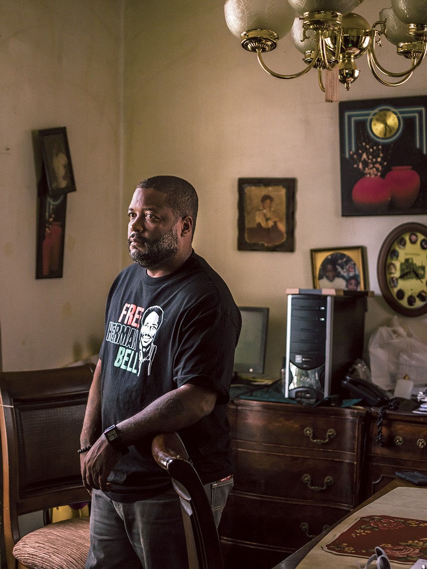 "After serving time in prison, Yusef Bunchy Shakur became a community activist in Detroit. Photographed at his mother’s home on the West Side of Detroit. August 8, 2015. (Greg Kahn)"