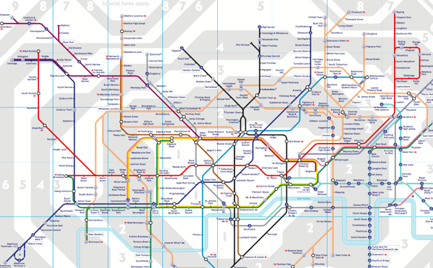 An accurate London Underground Tube map is a confusing mess