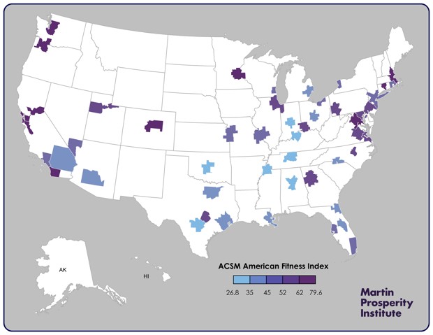 ACSM American Fitness Index Through the Years - American Fitness Index