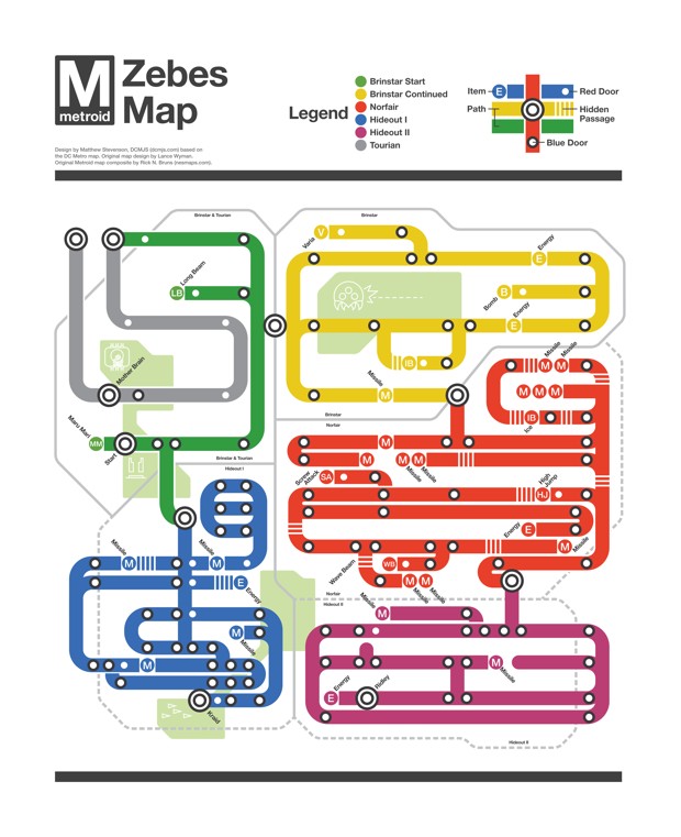 El videojuego Metroid, redibujado sobre el mapa de Nueva York 