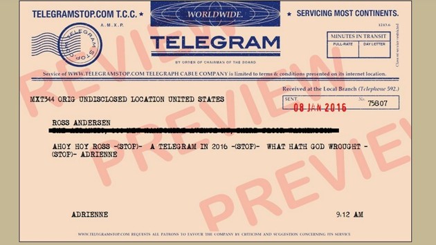 message on telegram