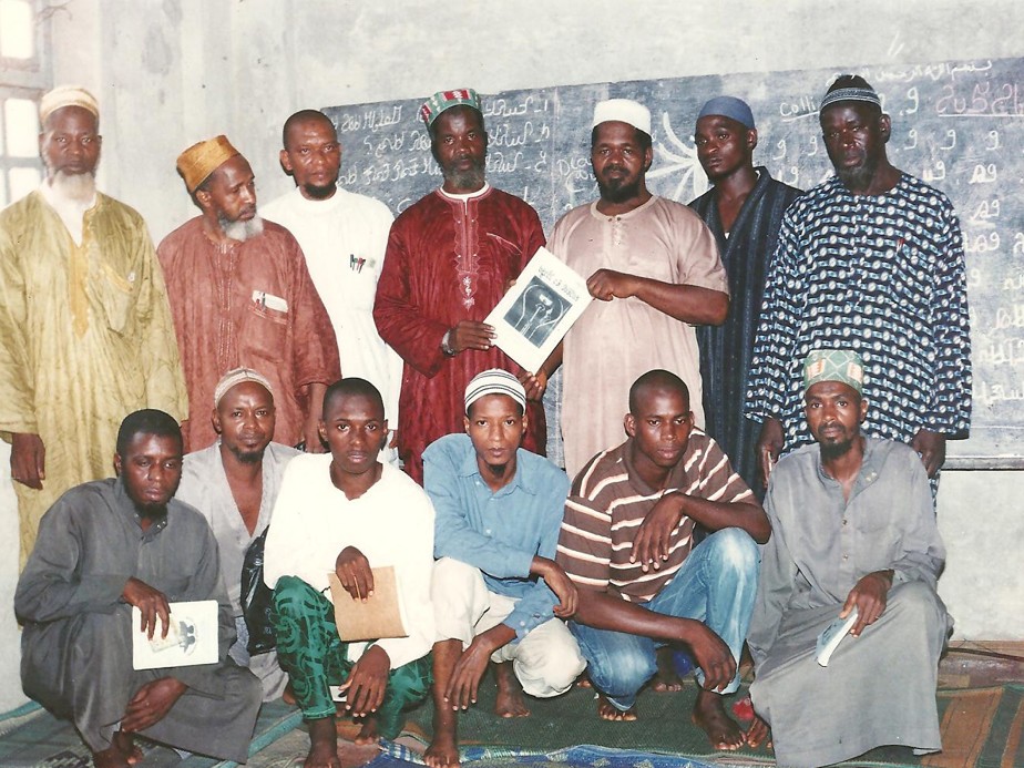 Students learn to read and write Adlam in a classroom in Sierra Leone