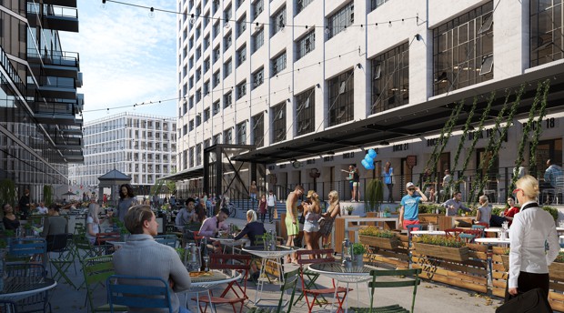 A rendering of the Sears plant renovation in Los Angeles.