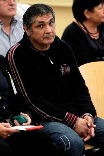 Zakhar Kalashov, one of the most powerful mobsters from the former Soviet Union ever convicted in the West, sits in a Madrid courtroom during his trial in 2009. (Juanjo Martin/Reuters)