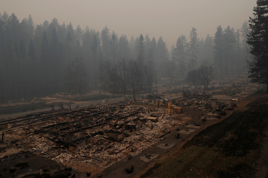 The crispy, empty lots in Paradise show the Camp Fire's ultimate destruction.
