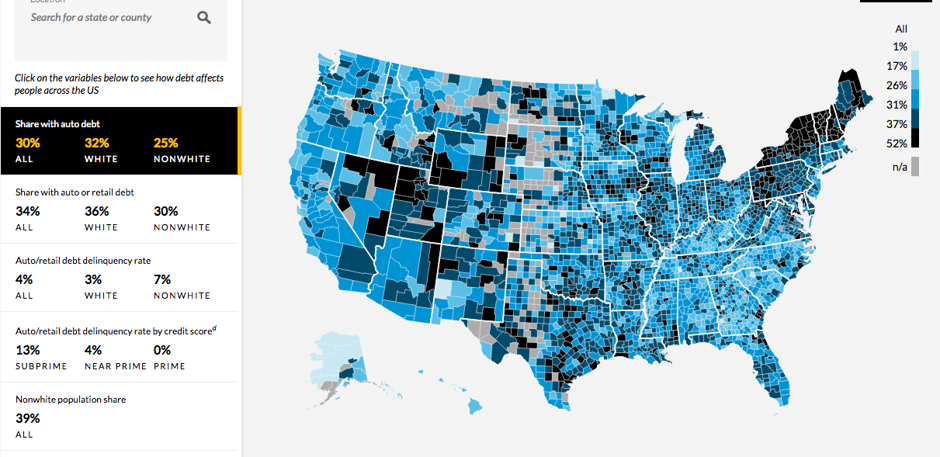 The geography of auto loan delinquency rates