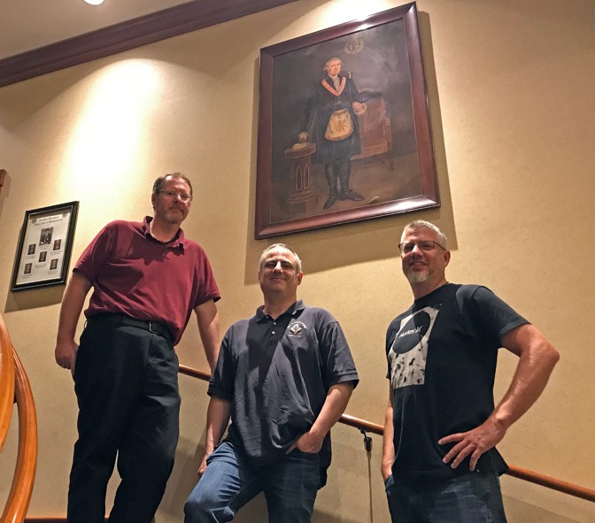 Jim Gonyea, Rob Lajoie, and Chris Lapierre standing together.