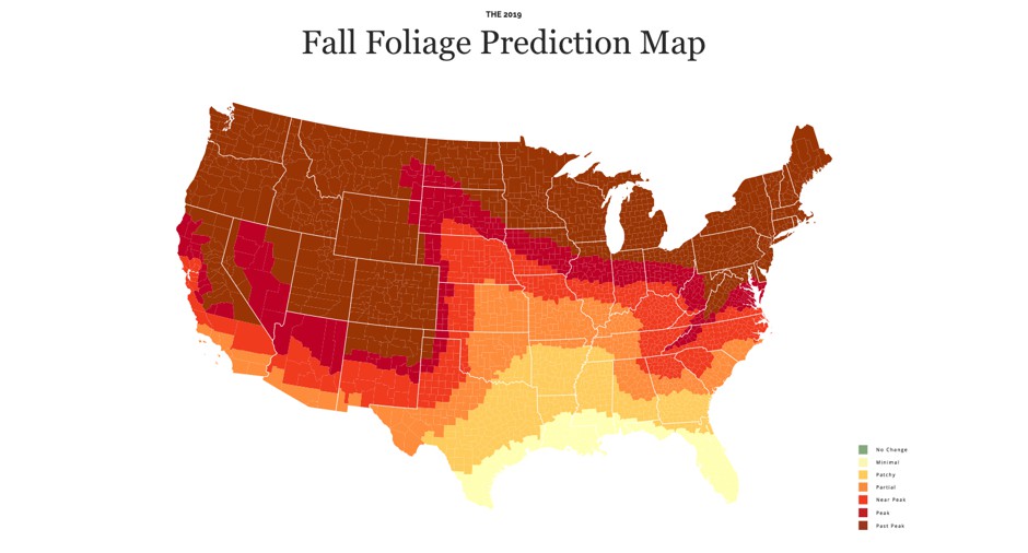 Maps When to Expect Fall Colors Across America CityLab