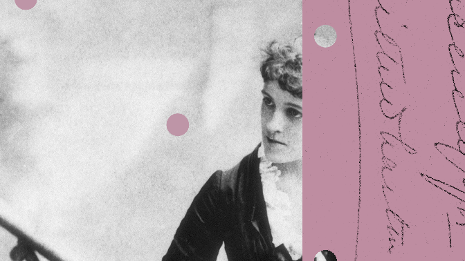 illustration with a photo of Edith Wharton