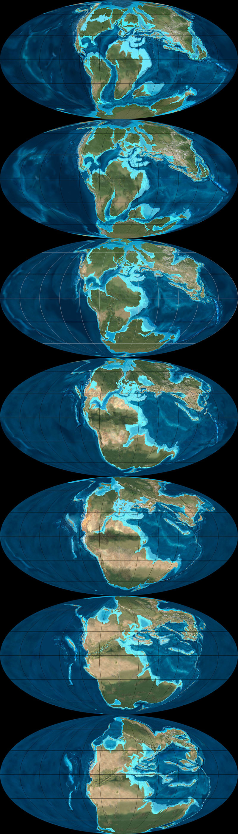 Len Chladn Zni En Map Of Earth 65 Million Years Ago Kolizn Kurz   Blakey Image Six 