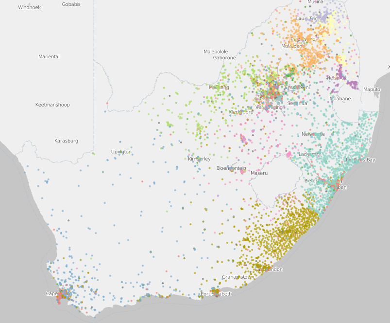 Demographic Map Of South Africa An Amazing, Dizzying Map Of All The Languages And Races In South Africa -  The Atlantic