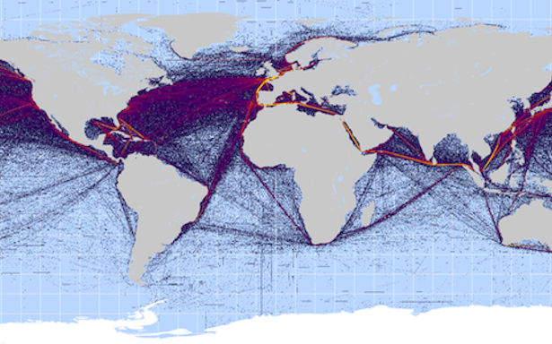 A Map of the World's Shipping Lanes - The Atlantic