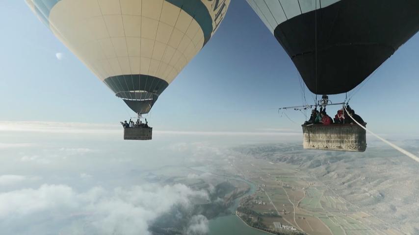 Tight Rope Walking Between Two Hot Air Balloons The Atlantic