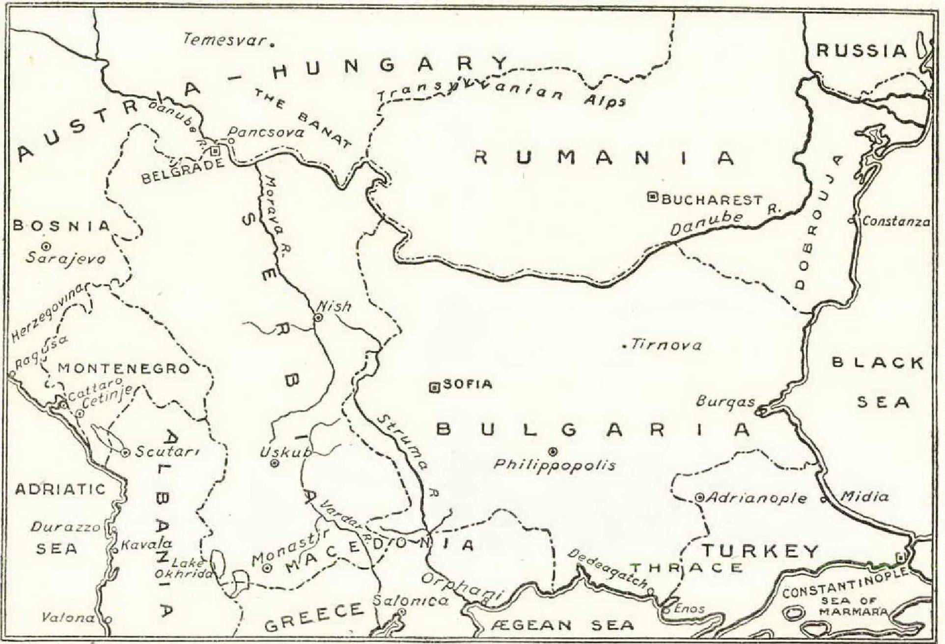 balkan peninsula 1914