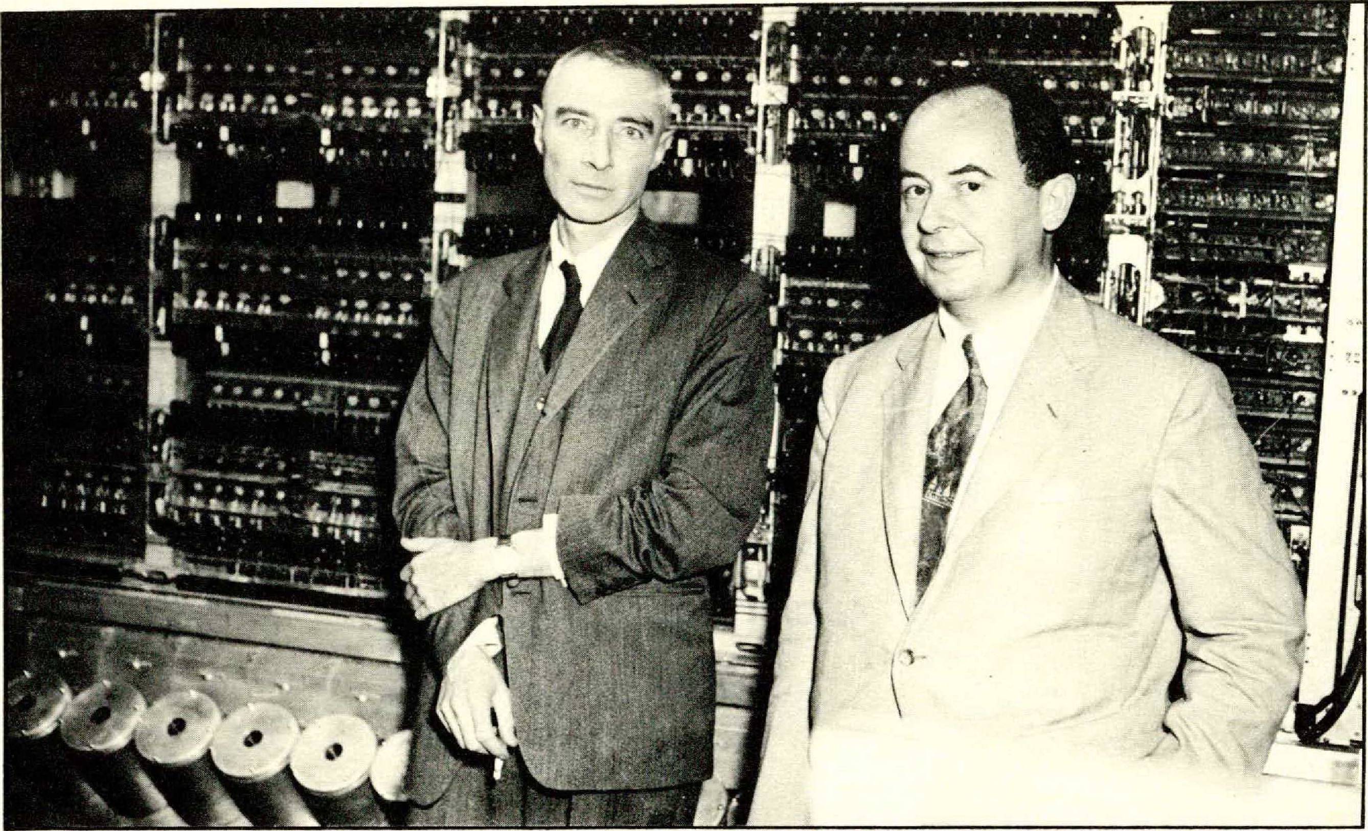 J. Robert Oppenheimer and John Von Neumann at the Institute’s computer