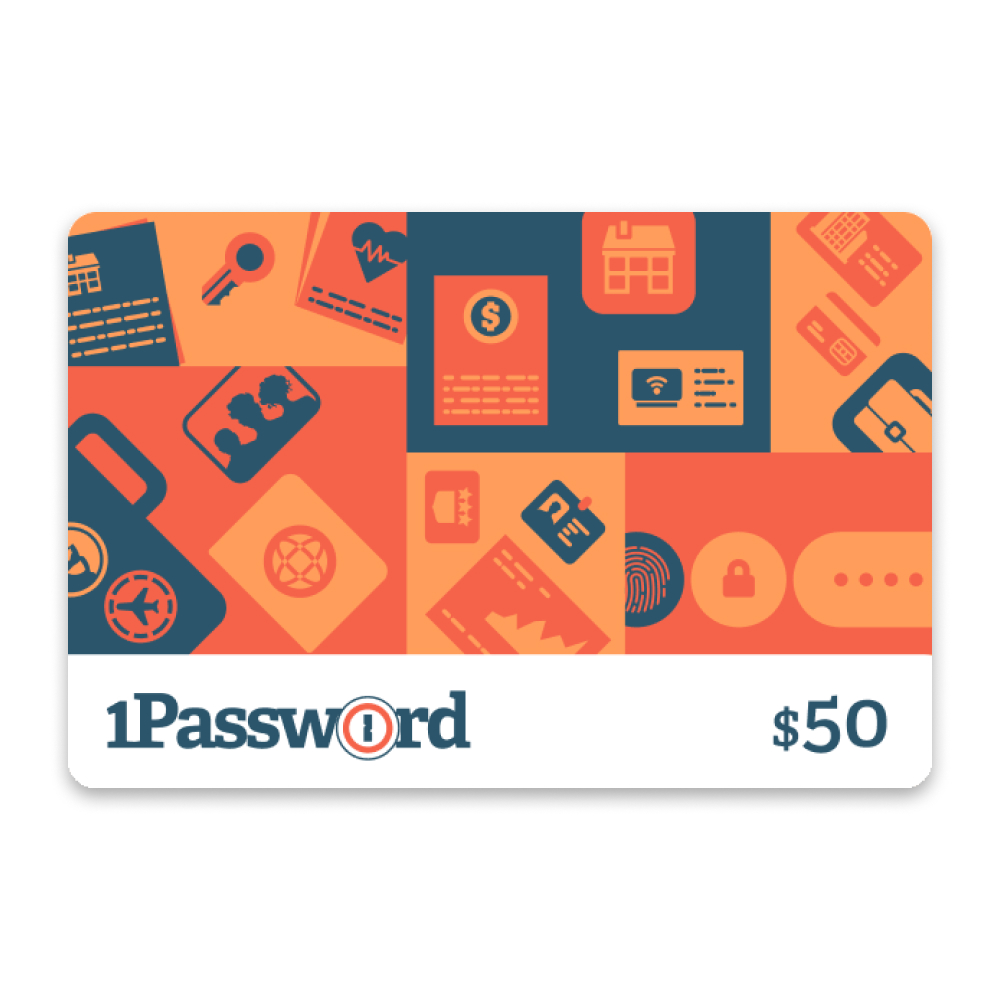 1Password gift card