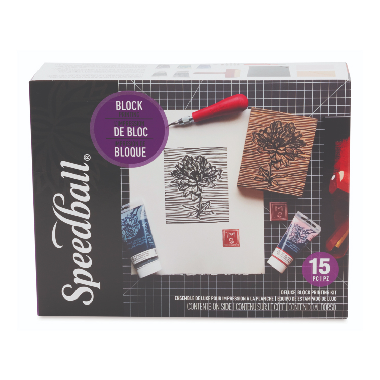 A Speedball Deluxe Block Printing Kit.