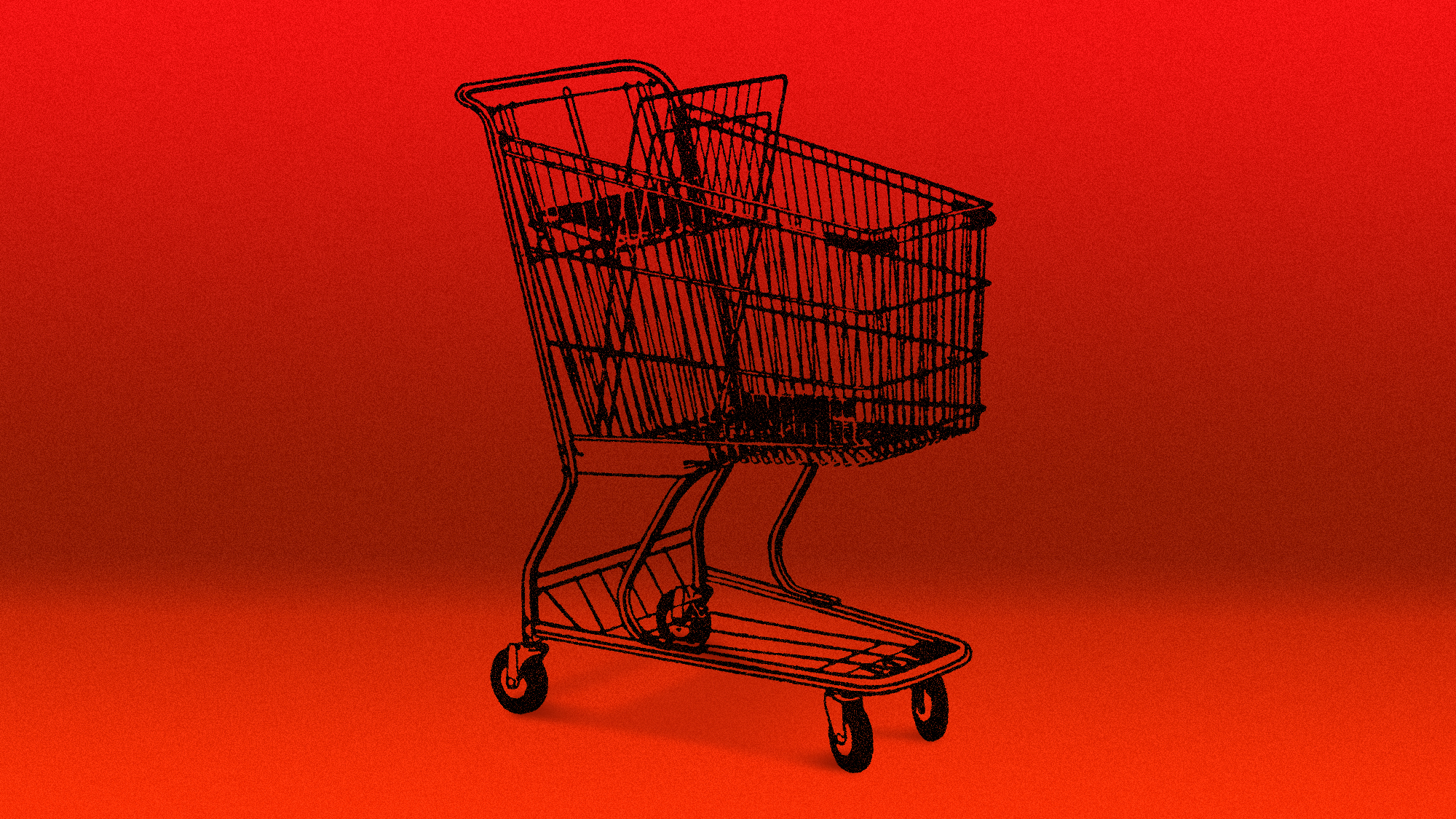 An empty grocery cart