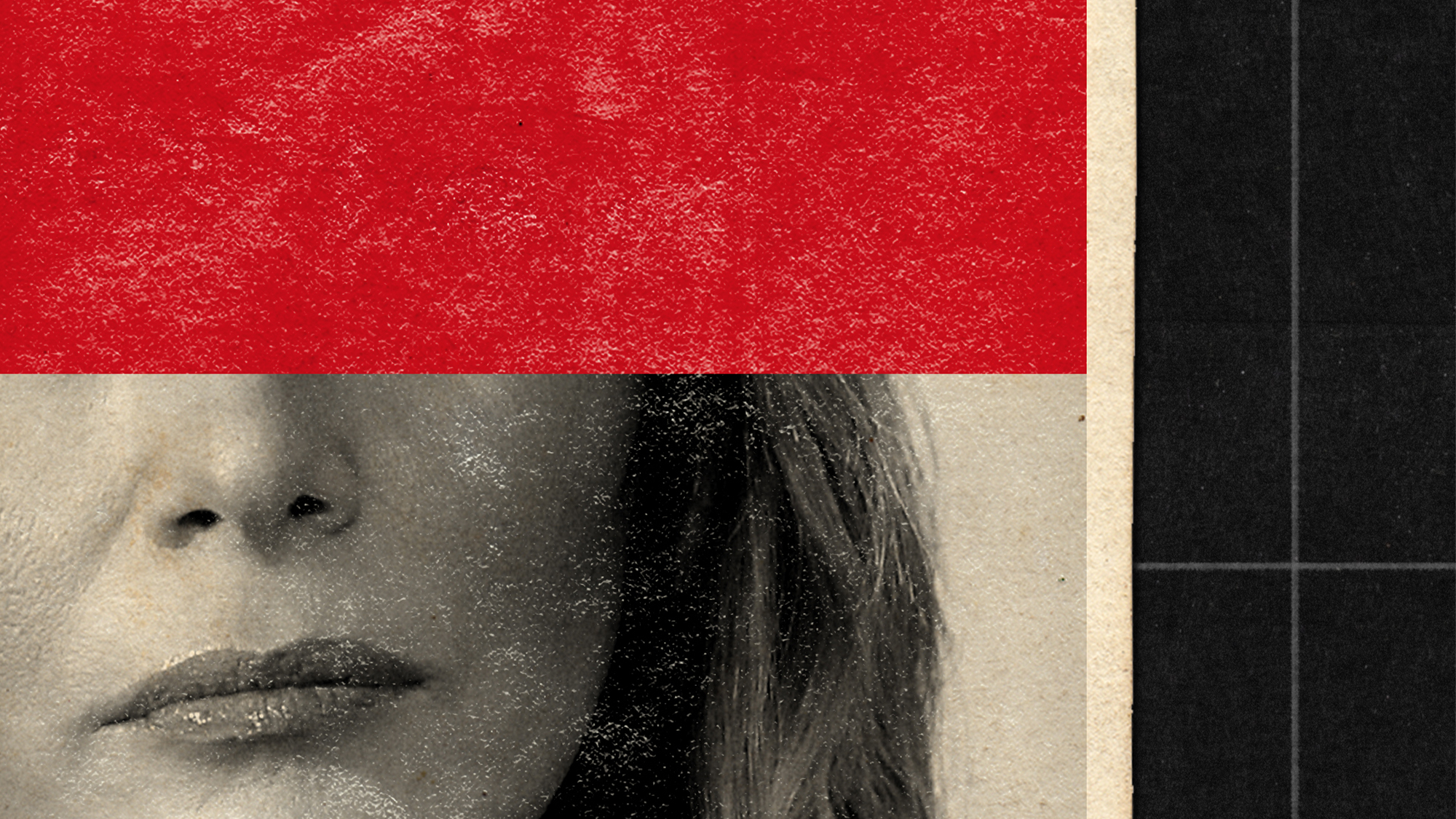 Photo of Melania Trump, the top half of her face obscured by a red bar