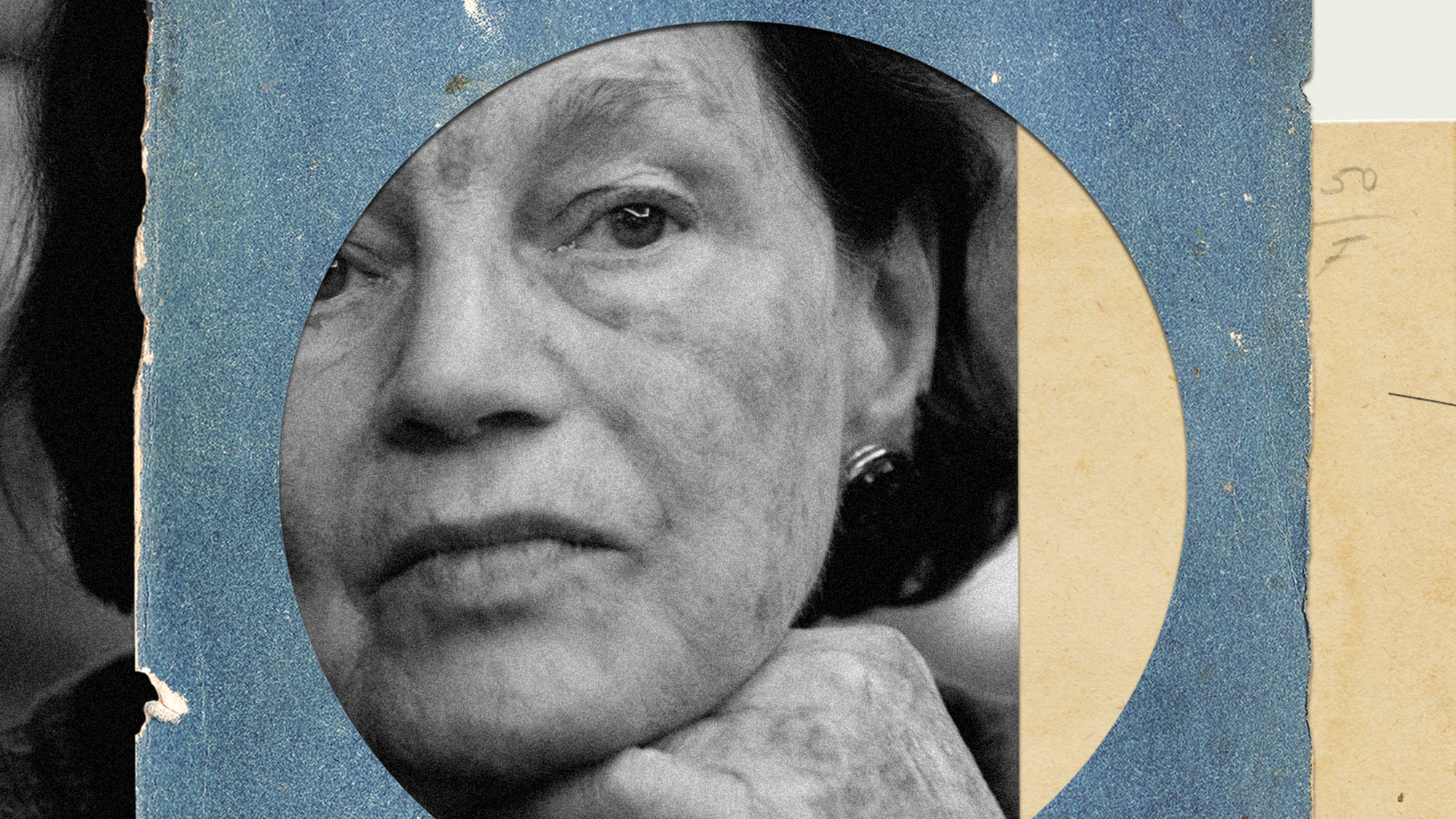 A photo-illustration showing Mavis Gallant