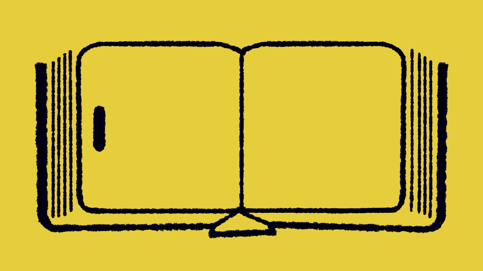 an illustration of a phone turned into a book