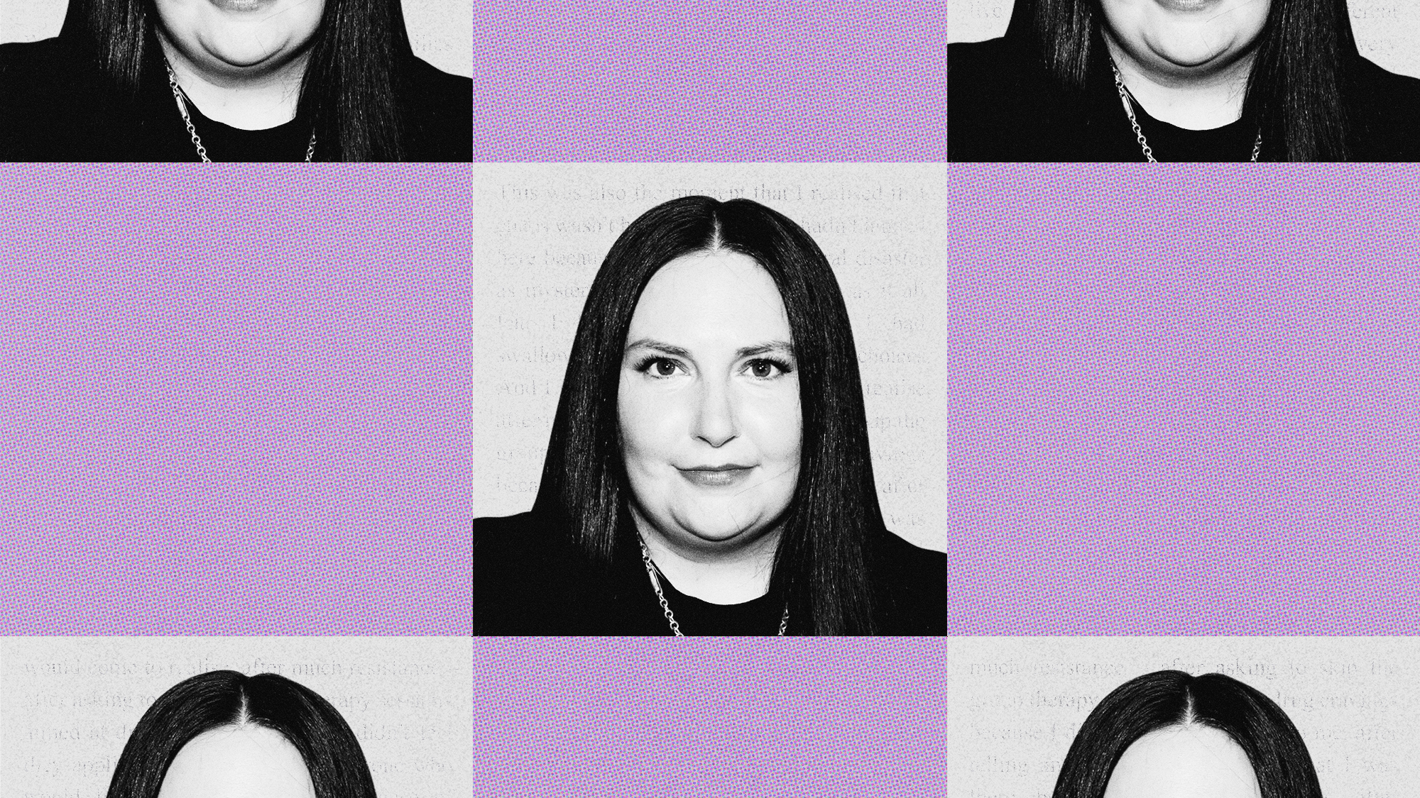Grid collage of Lena Dunham image