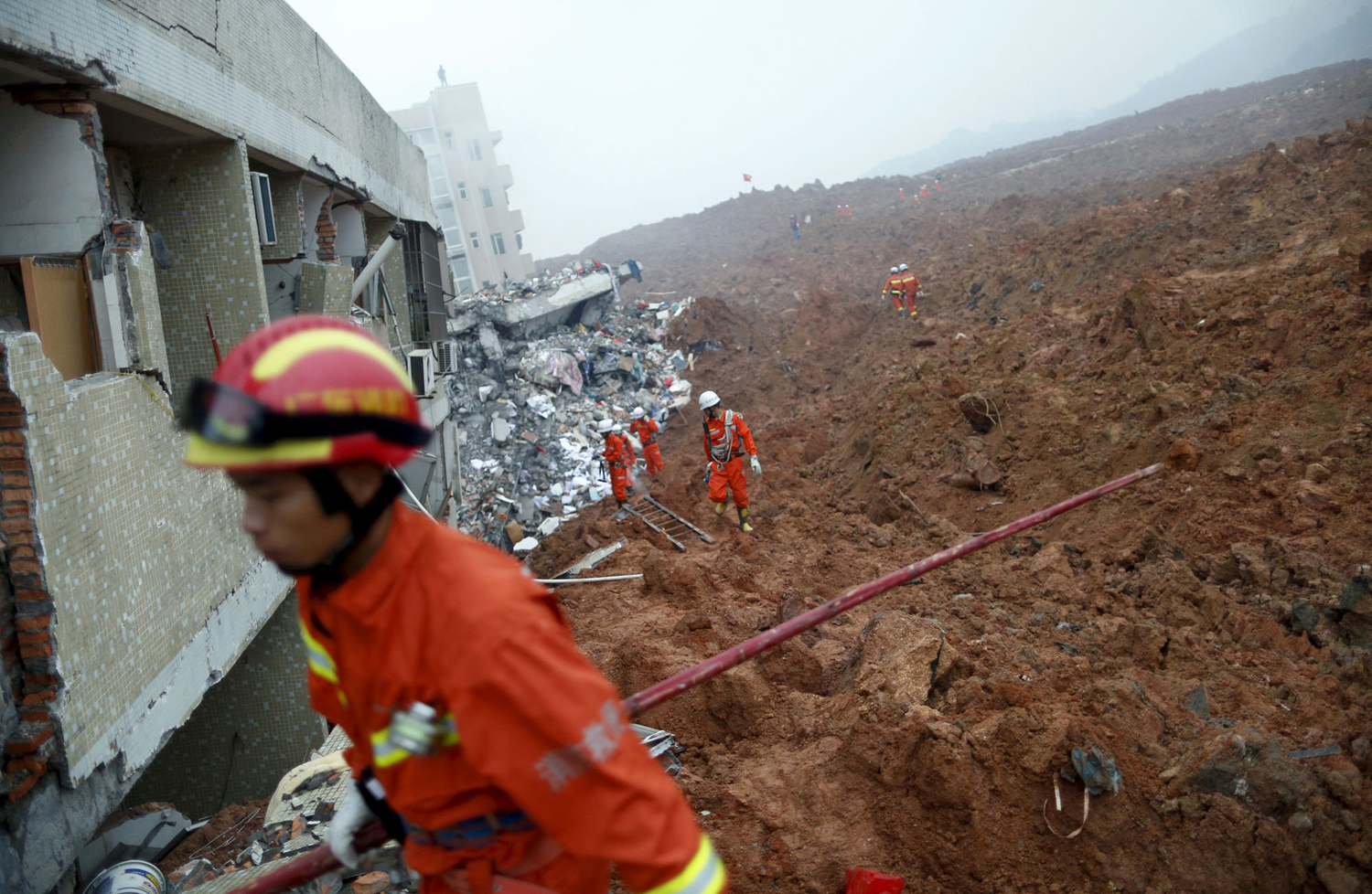 A Massive Landslide of Mud and Construction Waste Strikes Shenzhen
