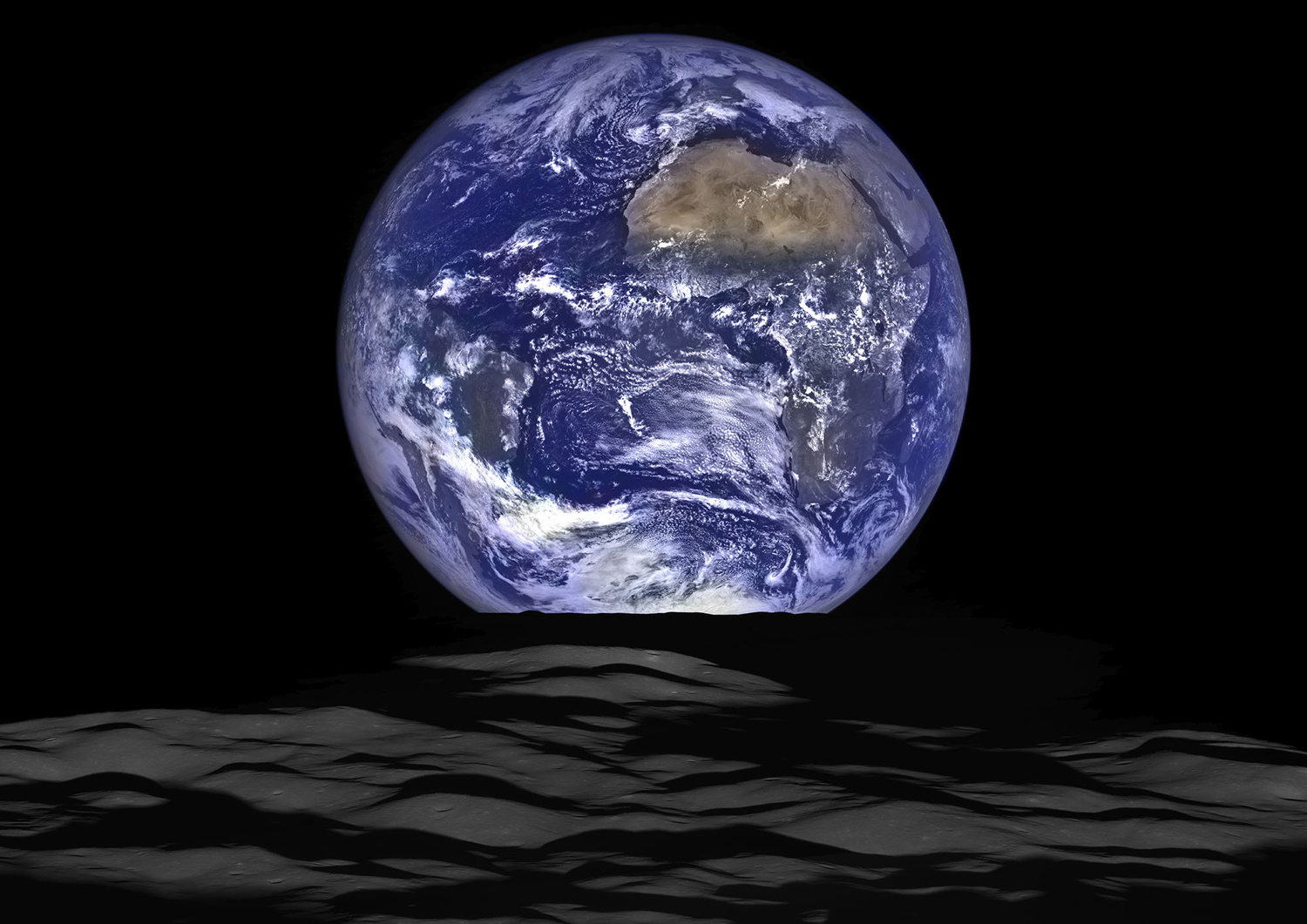 the moon from earth
