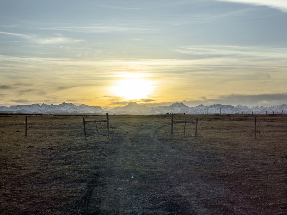 photo of the Rattler family’s ranch on the Blackfeet Reservation