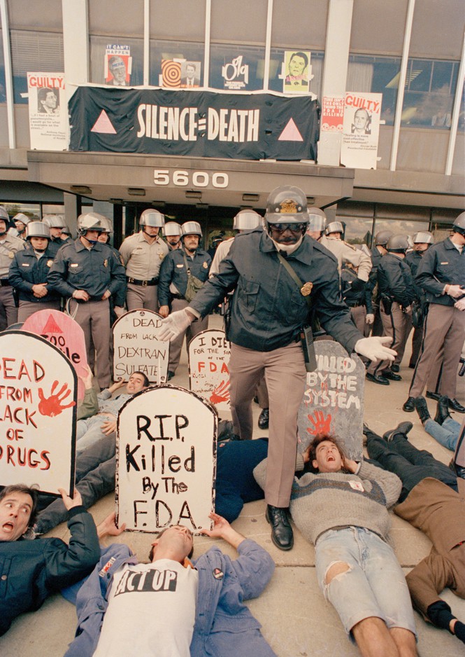 ACT UP protesters