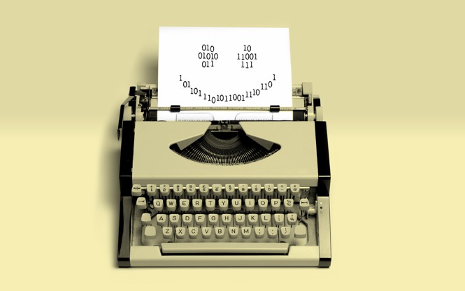 An illustration of a typewriter