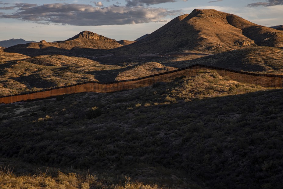 A view of the wall in the Guadalupe Canyon, Arizona. (Photograph by Adriana Zehbrauskas for The Atlantic)