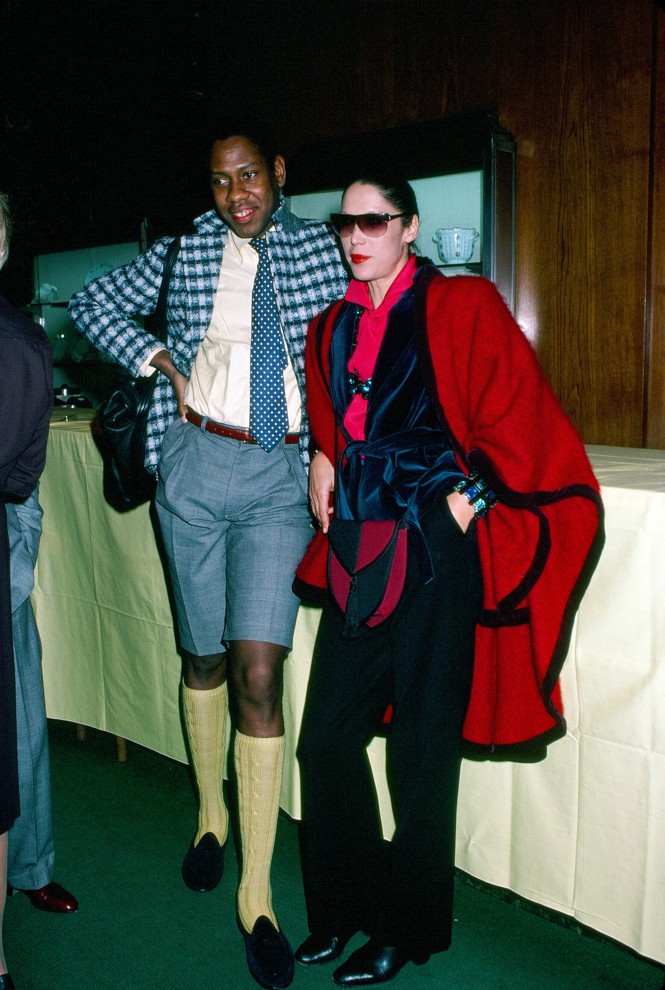 Andre Leon Talley and Marina Schiano circa 1980 in New York City.