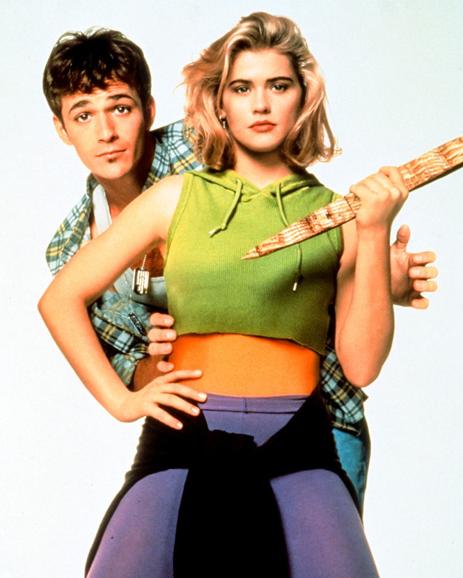 Buffy the Vampire Slayer movie poster image of Kristy Swanson and Luke Perry