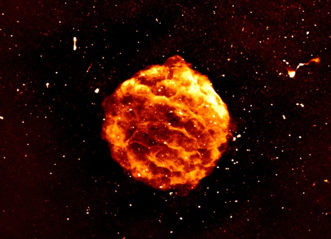 A picture of a supernova remnant that resembles a meatball