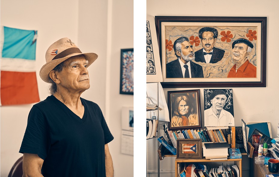 Oscar Lopez Rivera in his office