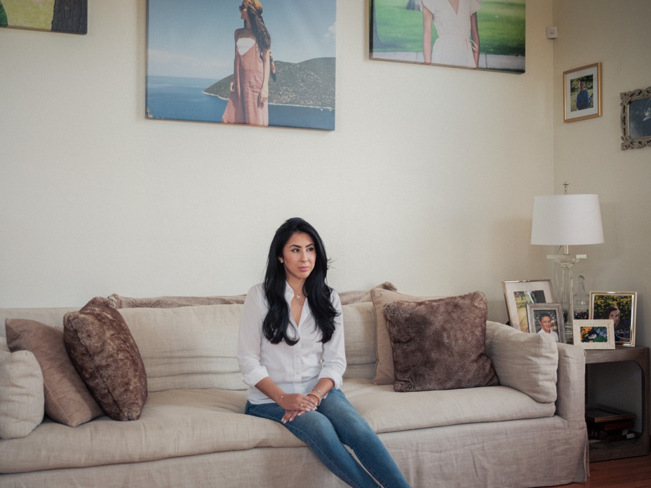 Picture of Ana Thallas, Isabella's mother, at her home in Denver, Colorado. 