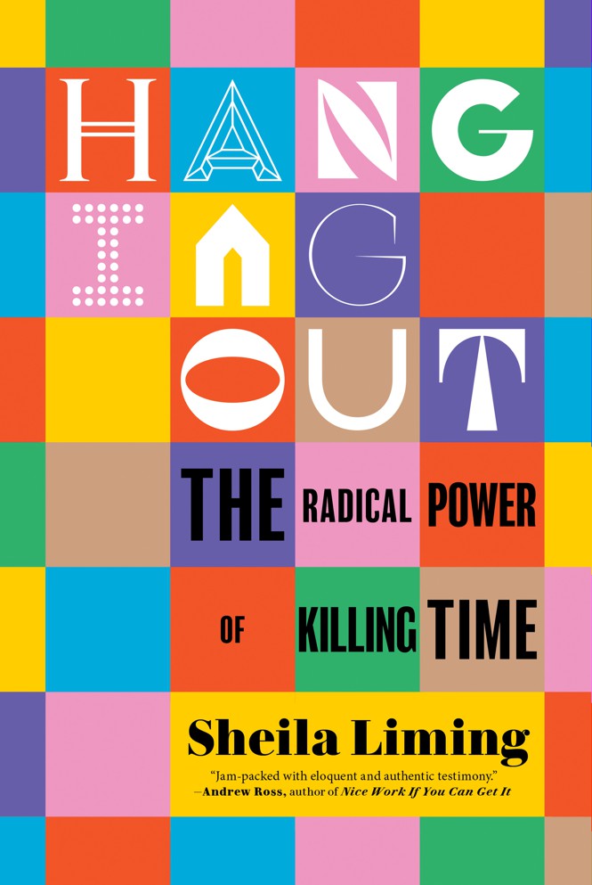 colorful squares on the cover on hanging out by sheila liming