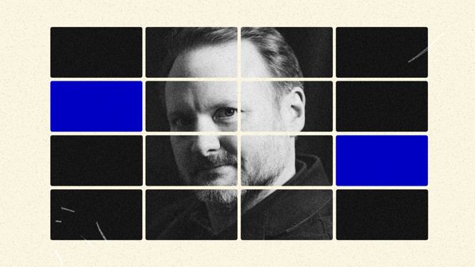 A portrait of the filmmaker Rian Johnson