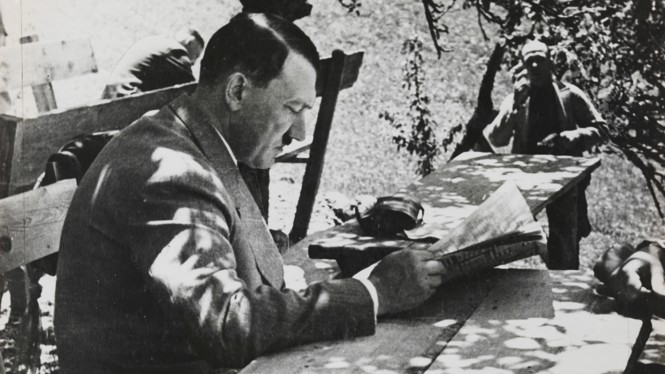 Hitler reading a book