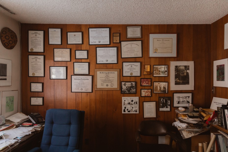 Picture of Warren Hern's desk