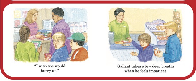 Goofus and Gallant are waiting in line in their separate panels. Goofus says 