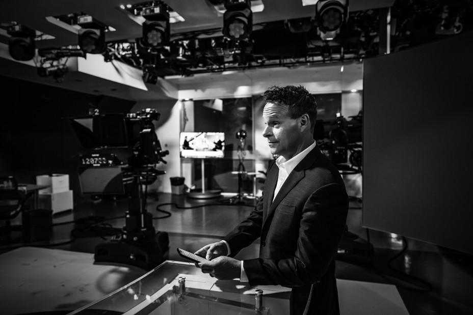 Picture of Chris Licht in a studio at the CNN headquarters in Hudson Yards, New York, New York