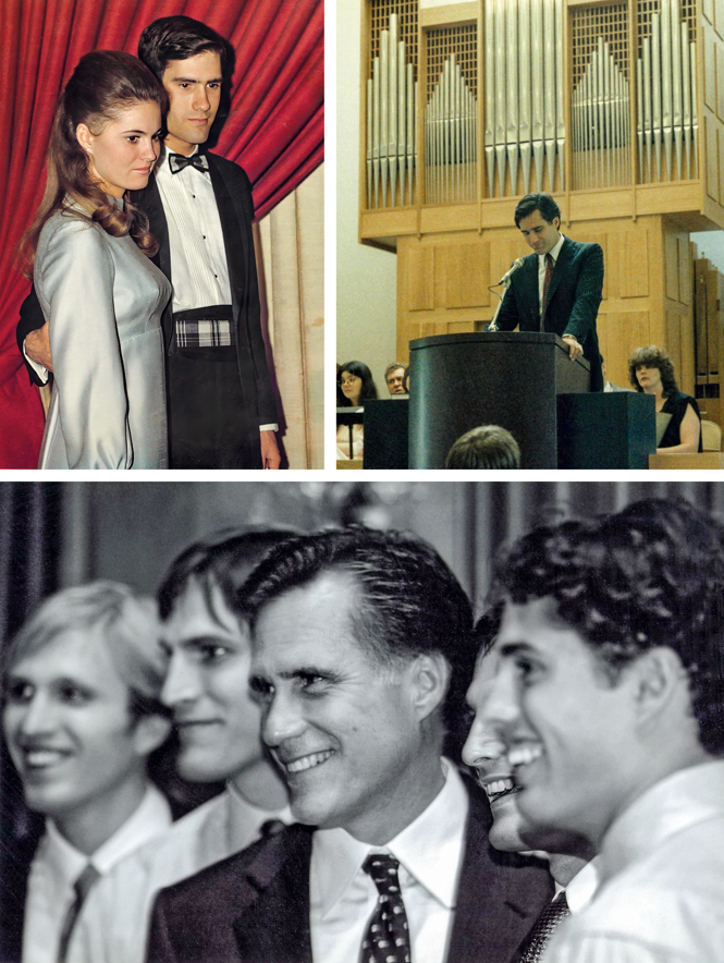 Photographs of Mitt Romney and his family.