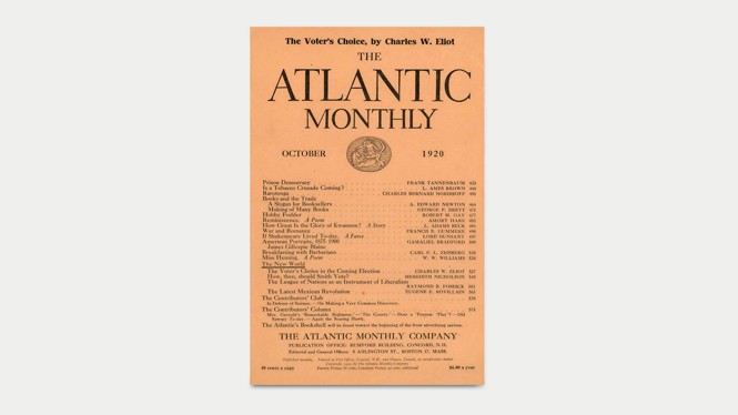 October 1920 Atlantic cover