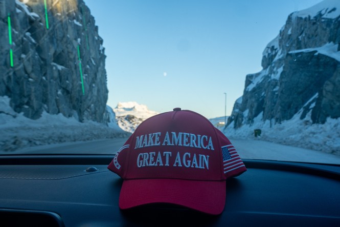 A Trump hat